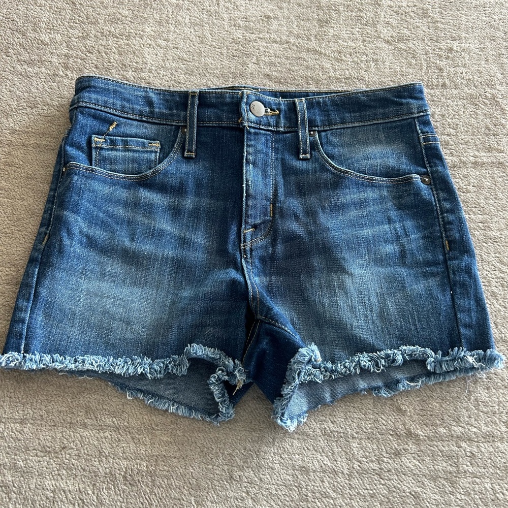 High rise jean shorts